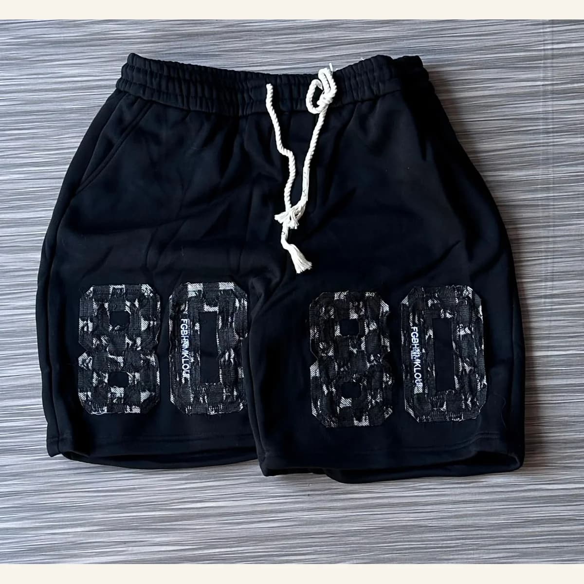 Graphic Denim Shorts 001