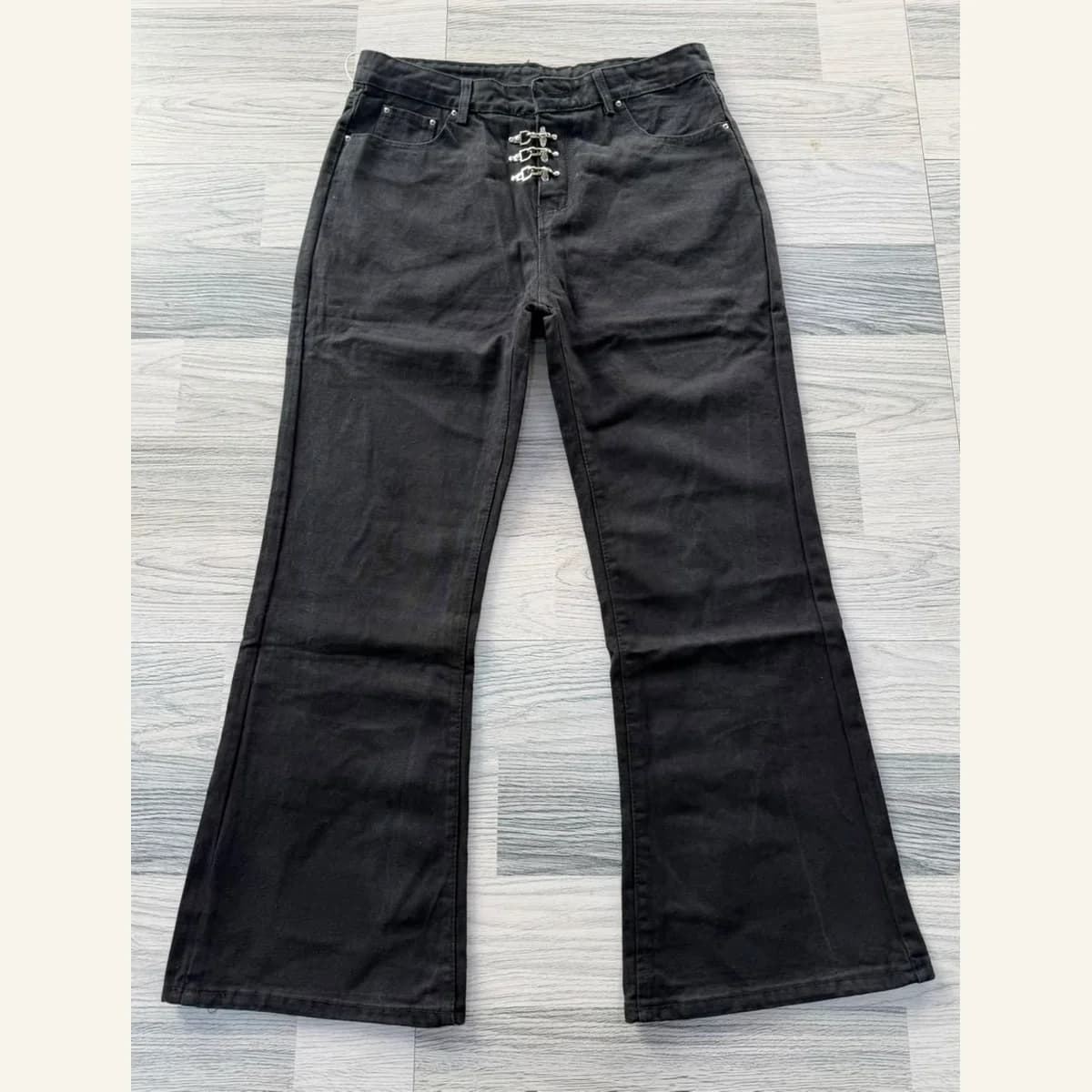 Washed Denim Trousers 190
