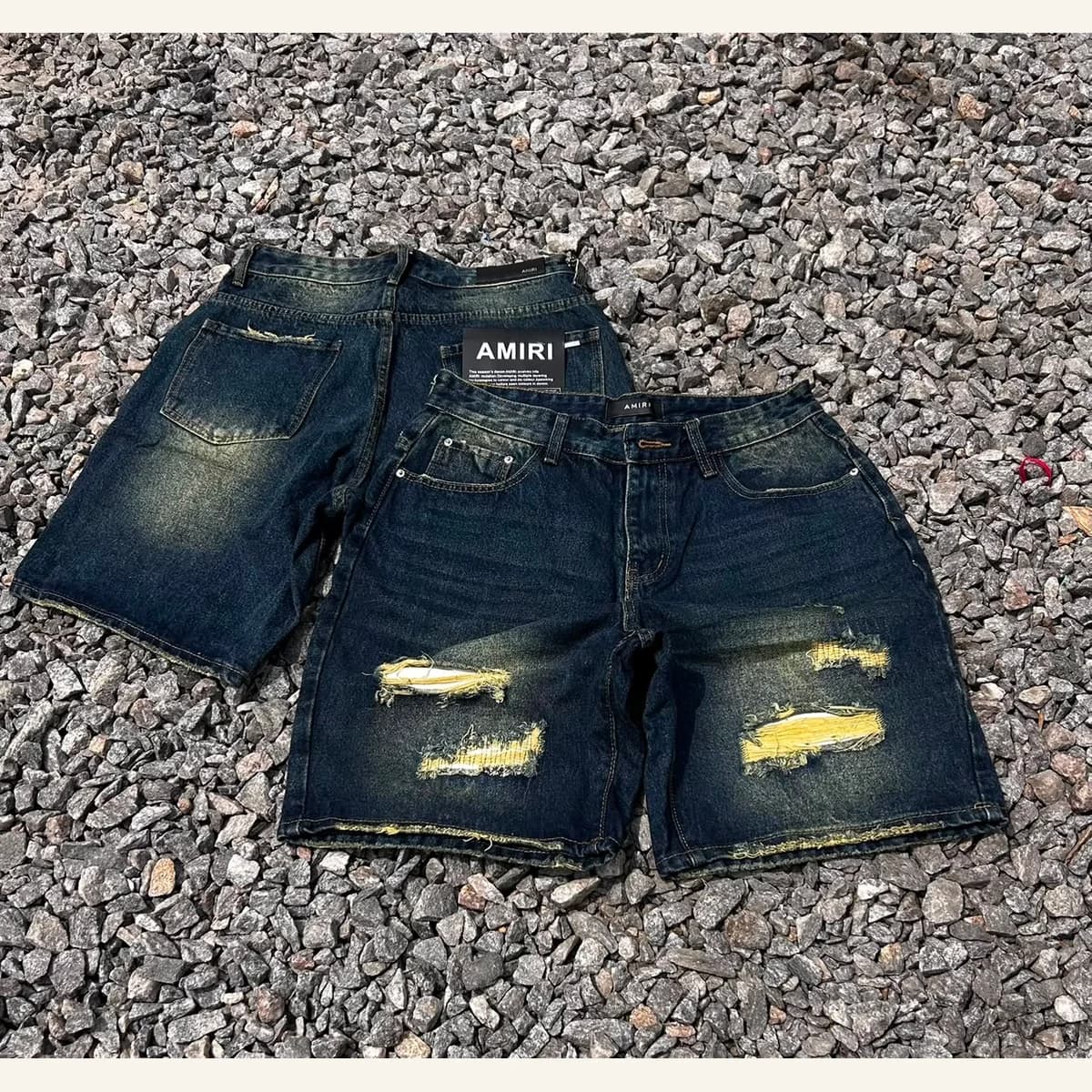Washed Denim Shorts 193