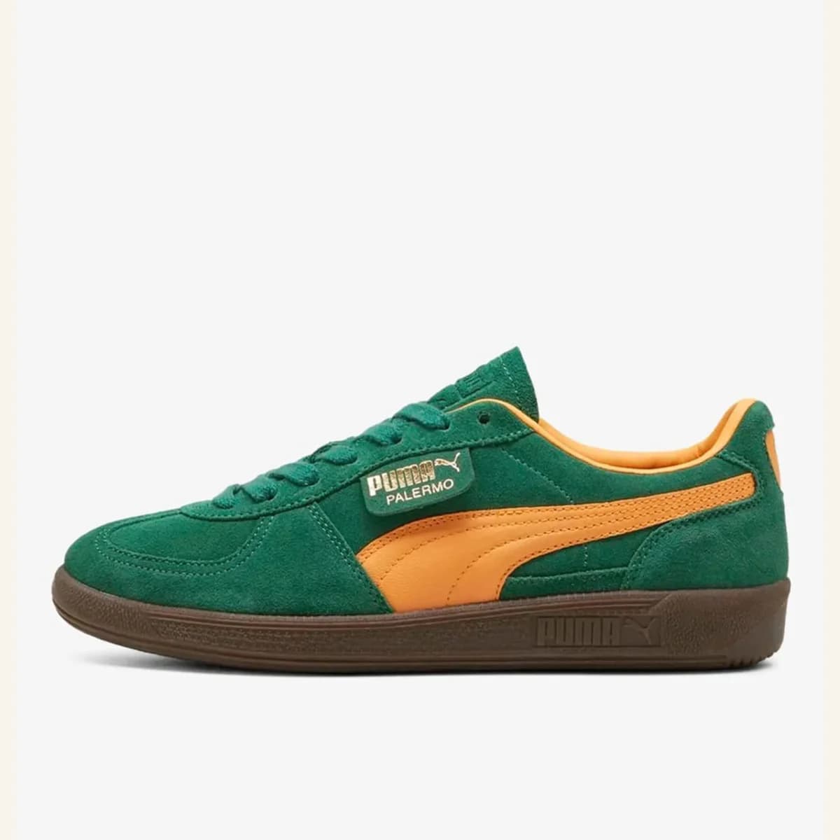 Green Suede Low-Top Sneakers