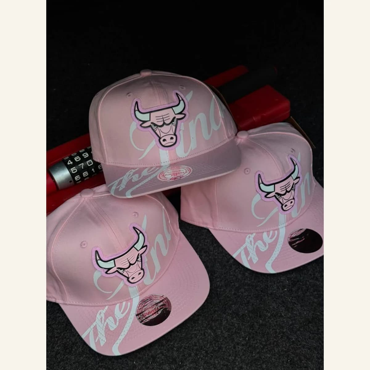 Pink Bulls Embroidered Cap
