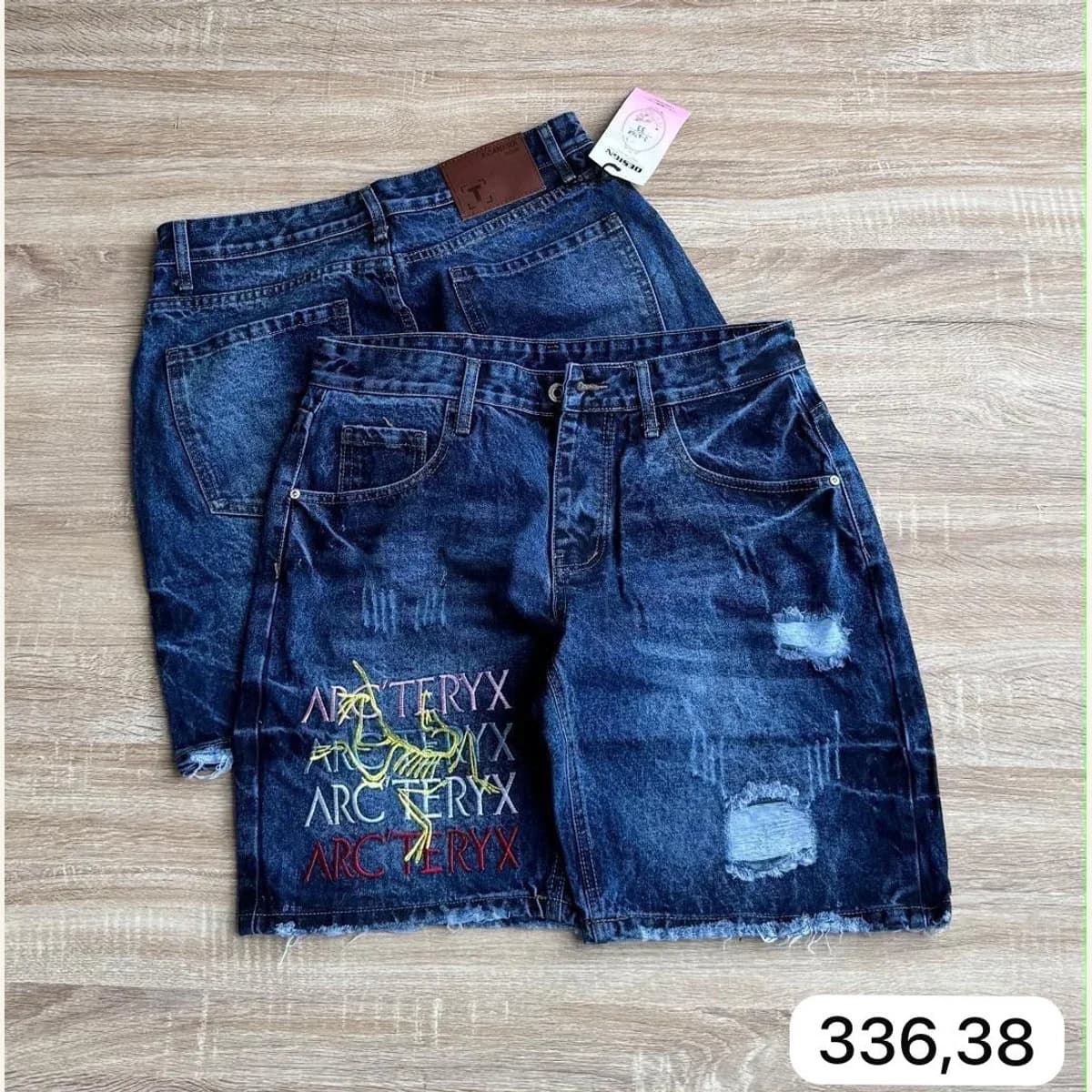 Graphic Denim Shorts 332