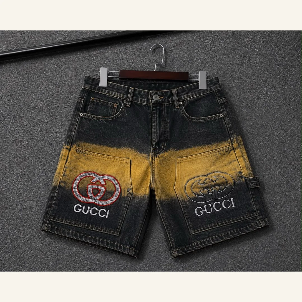 Washed Denim Shorts 032