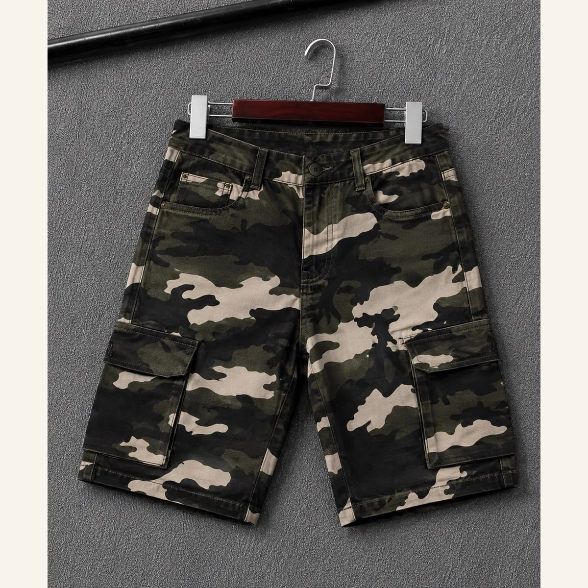 Washed Denim Shorts 034