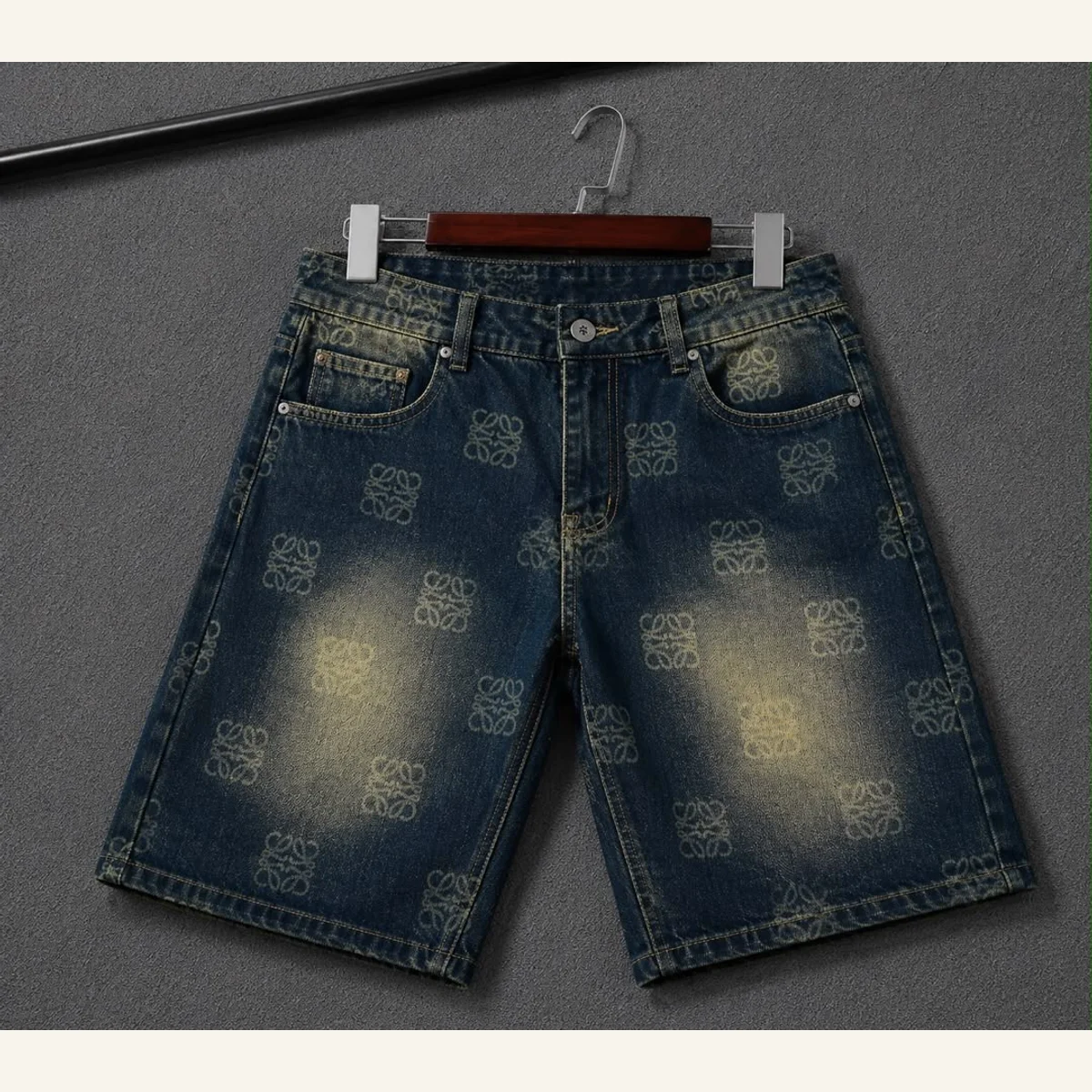 Washed Denim Shorts 039
