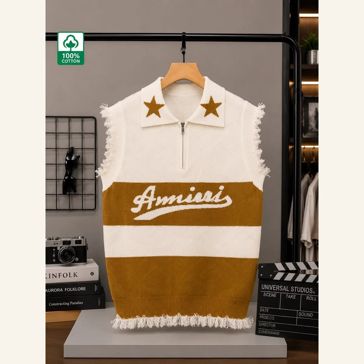 Stars Knit Polo and Shorts Set