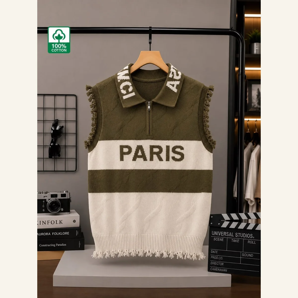 Paris Stripe Knit Polo
