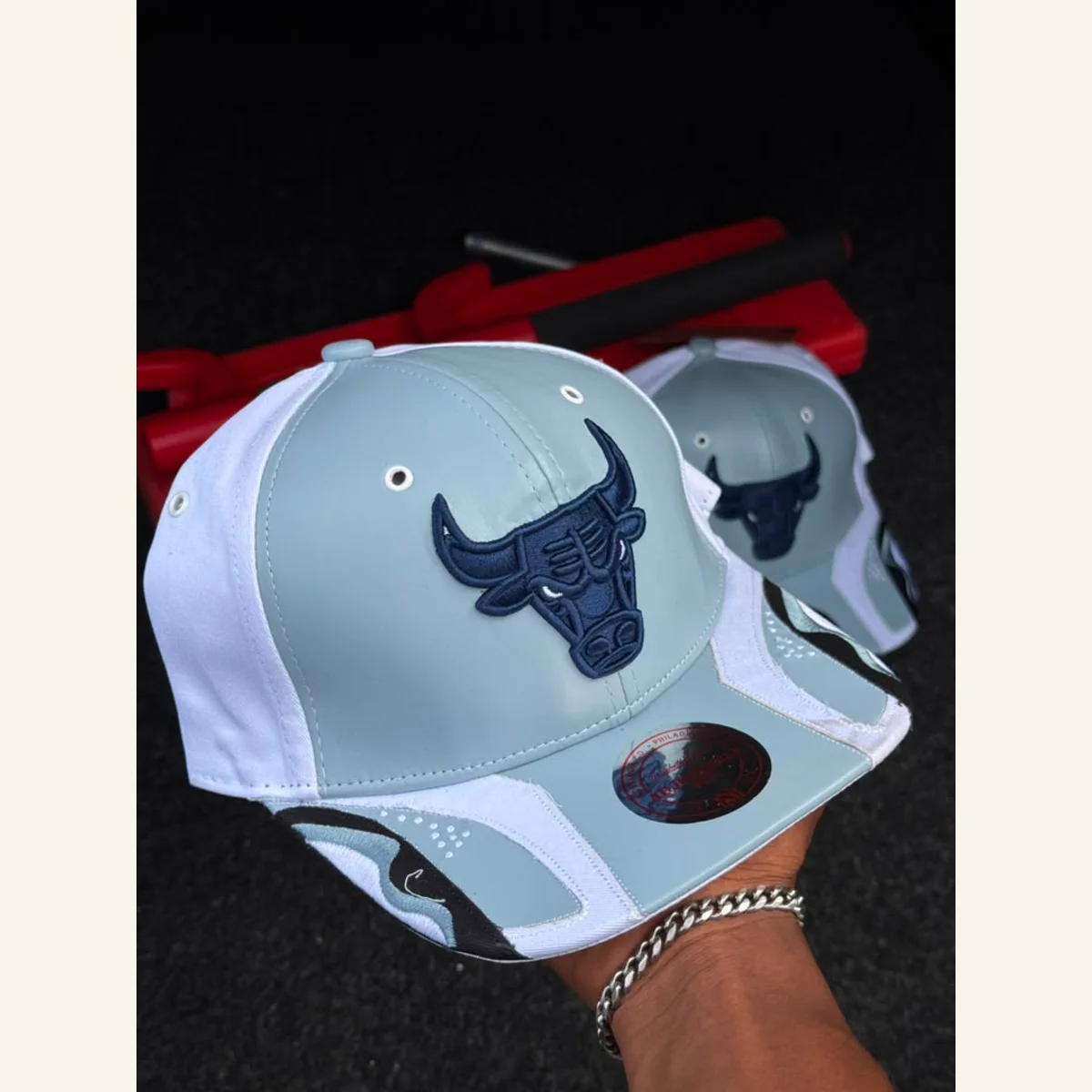White Bulls Embroidered Cap