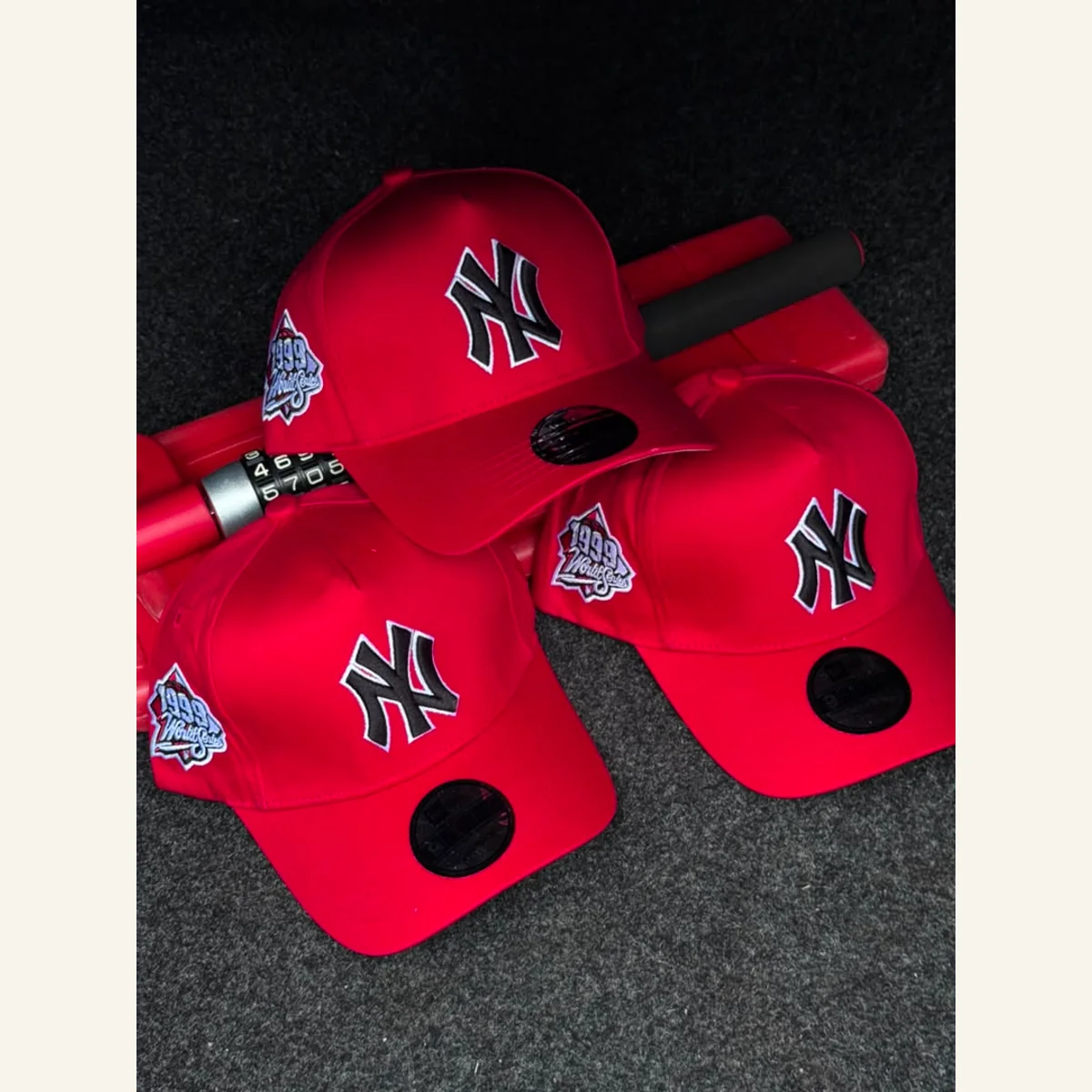 Red New York Embroidered Cap