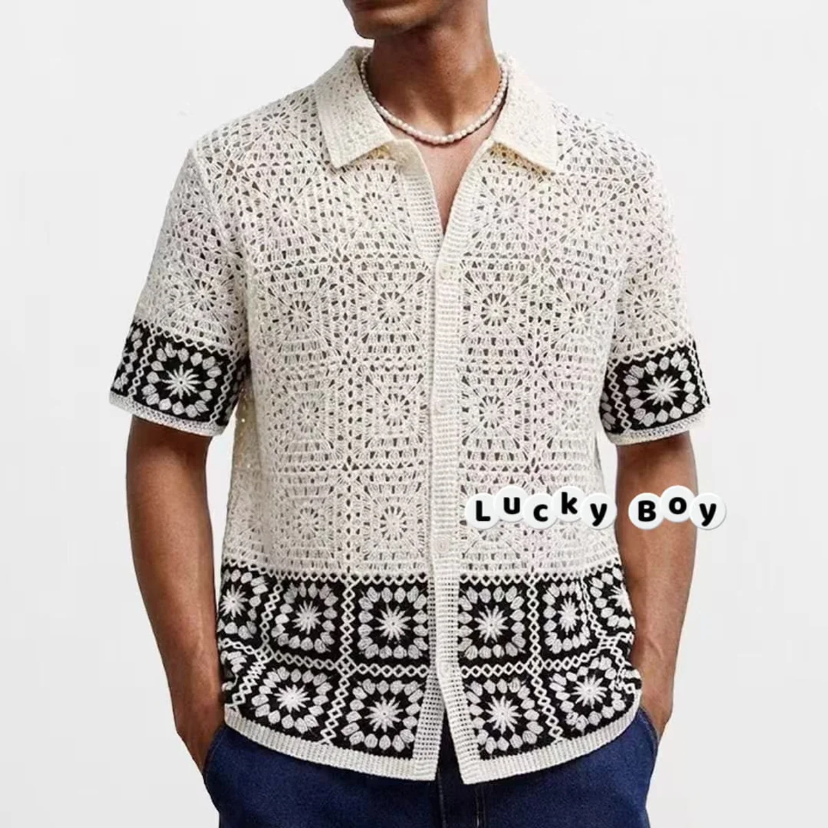 Patterned Short-Sleeve Shirt 146