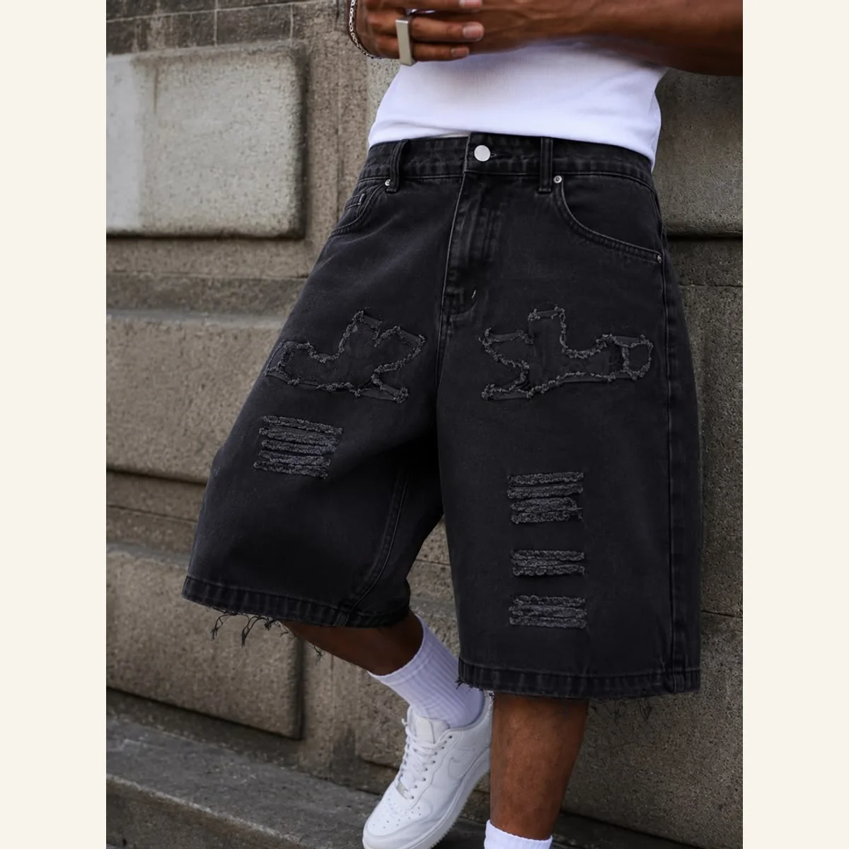 Long Denim Shorts 187