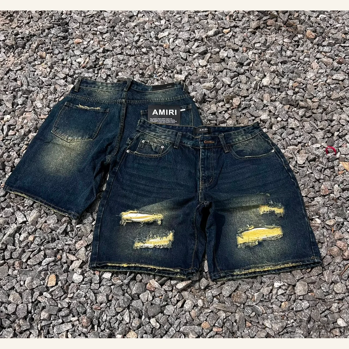 Washed Denim Shorts 193
