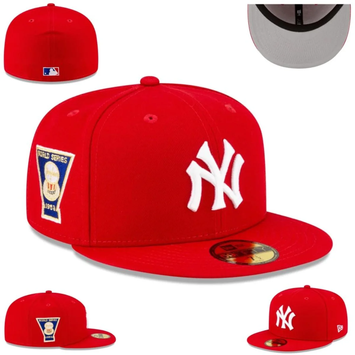 Red New York Snapback Cap