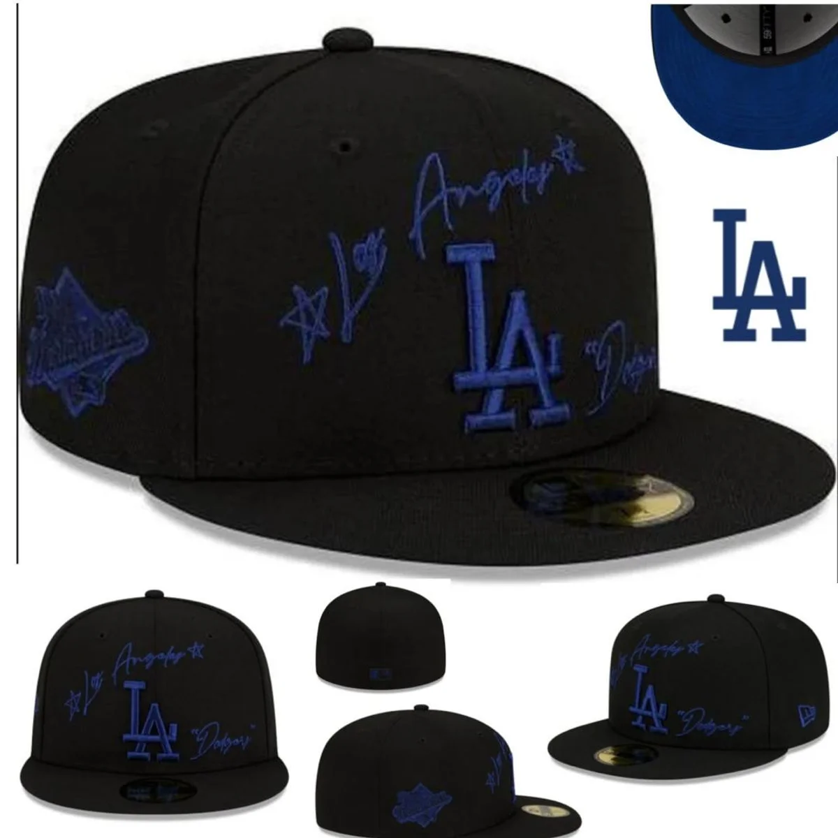 Black Los Angeles Snapback Cap