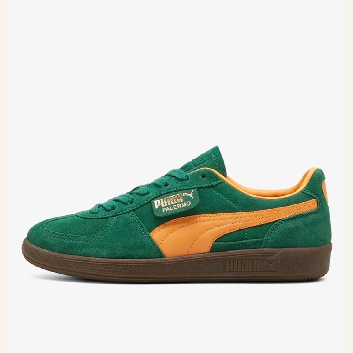 Green Suede Low-Top Sneakers