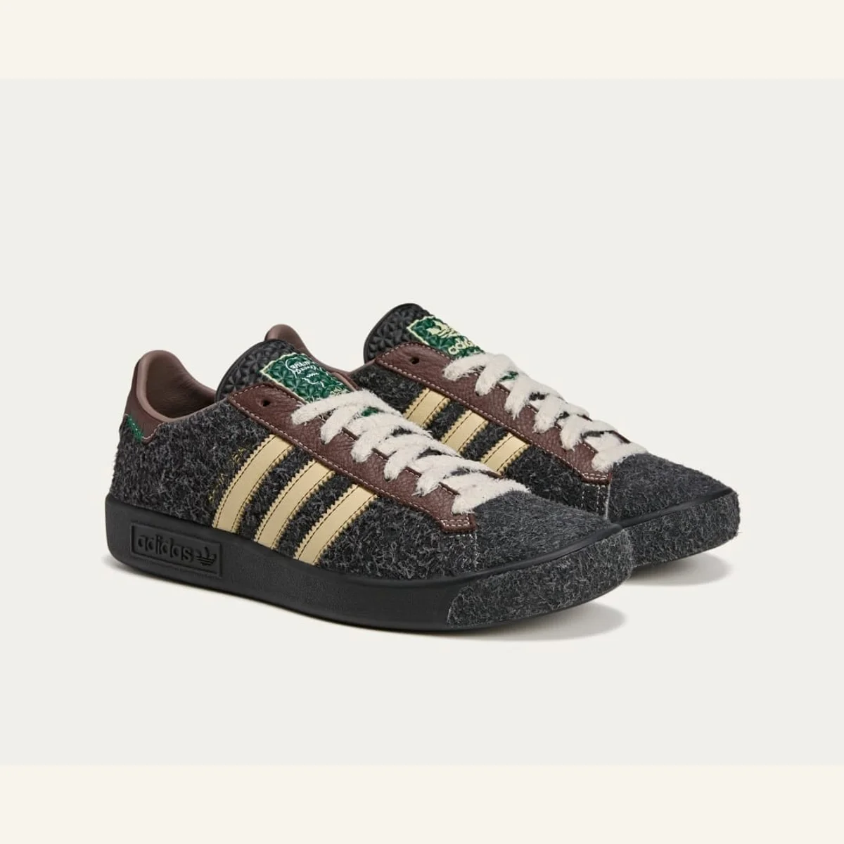 Black Three-Stripe Sneakers