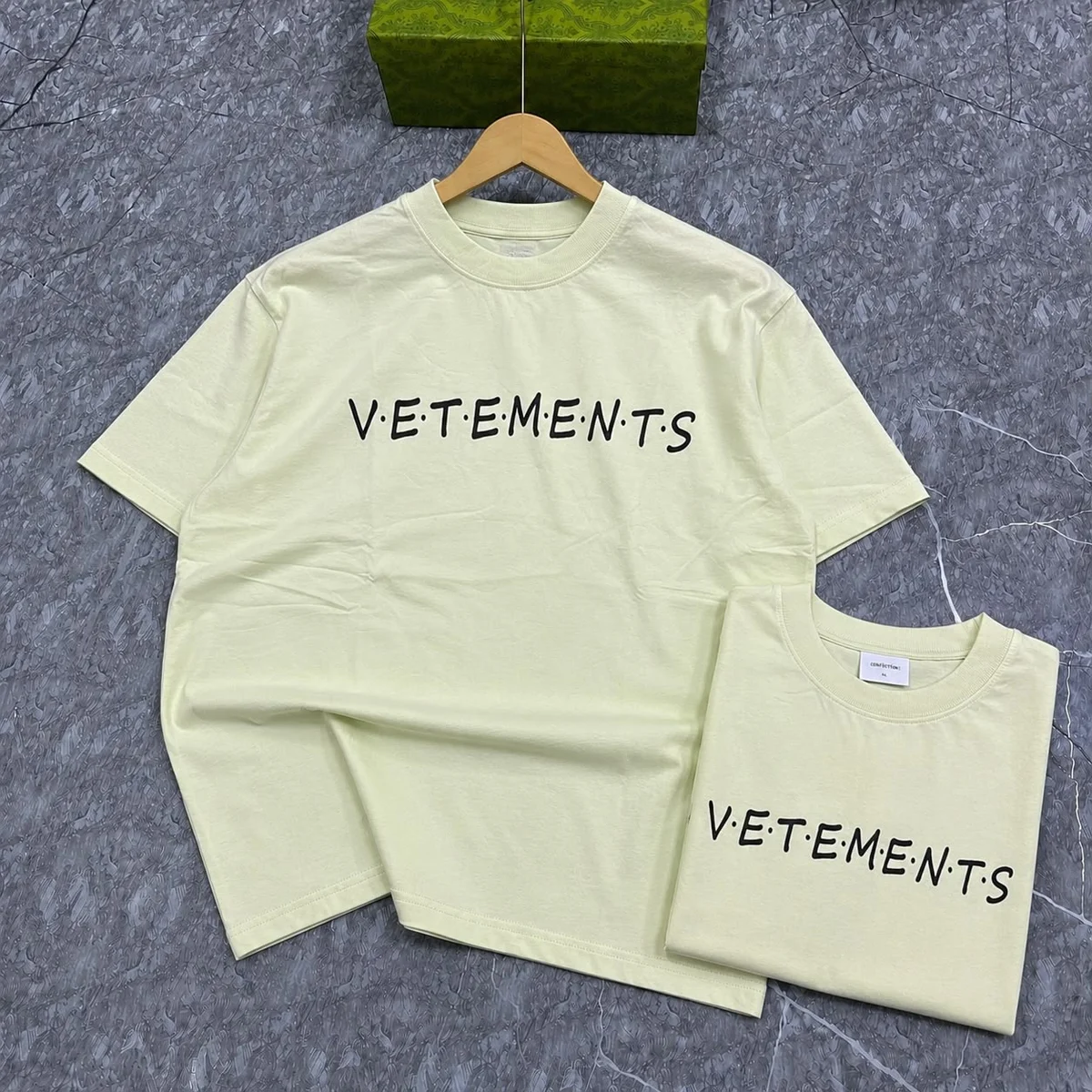 Cream Vetements T-Shirt and Shorts Set