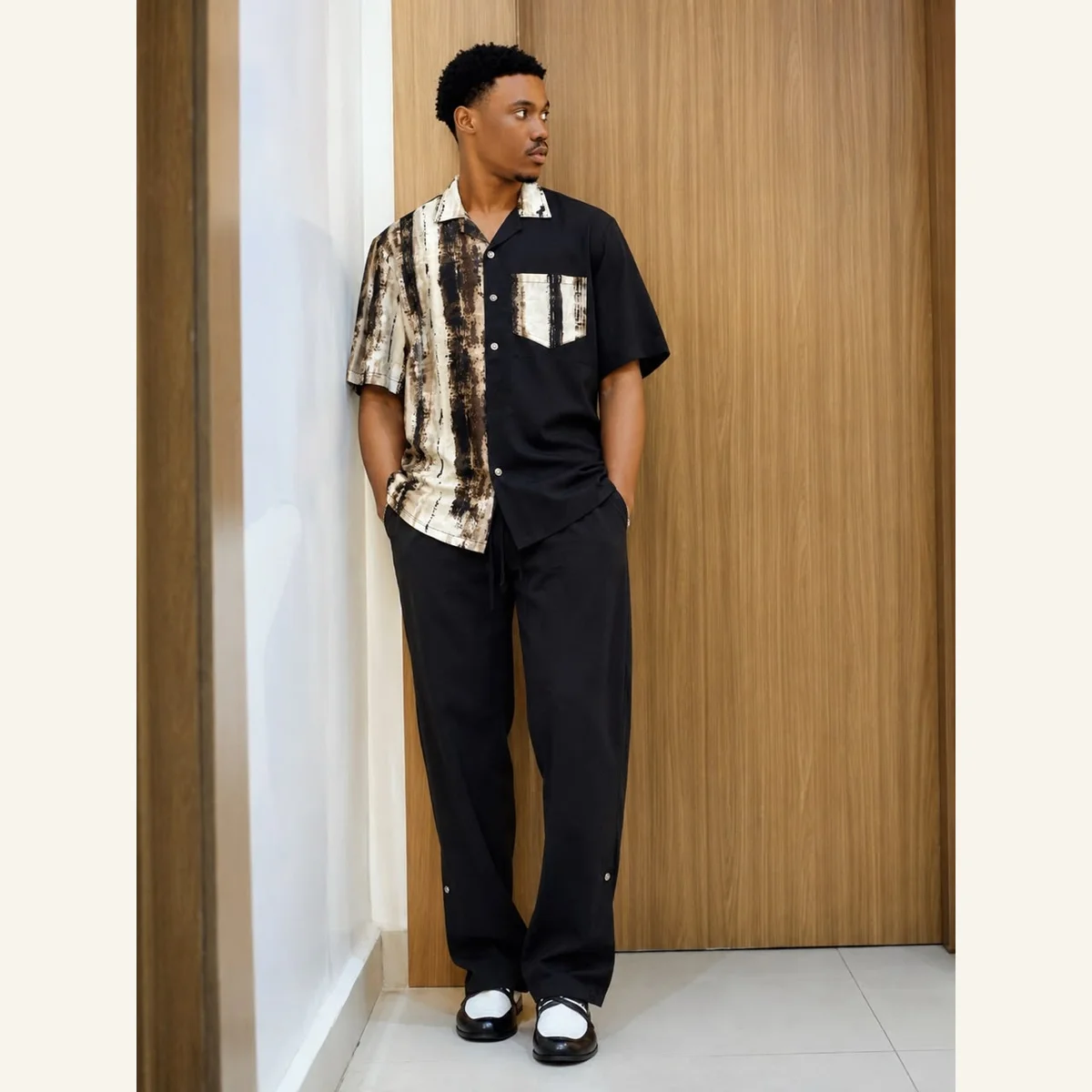Printed Short-Sleeve Shirt 319