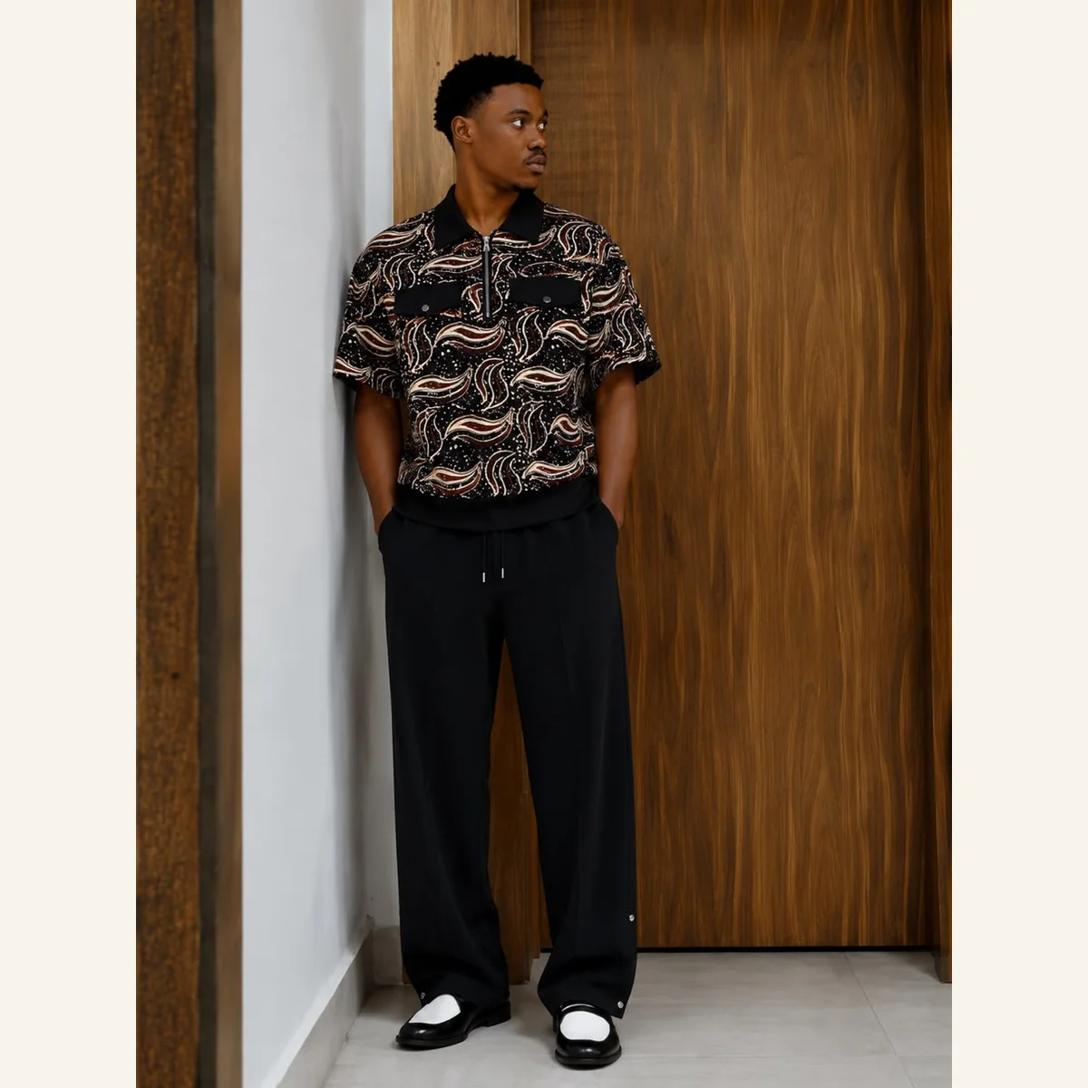 Printed Short-Sleeve Shirt 321